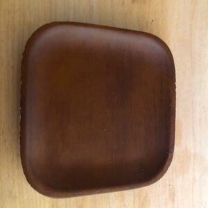 West Elm mini Wood Plate tray vintage